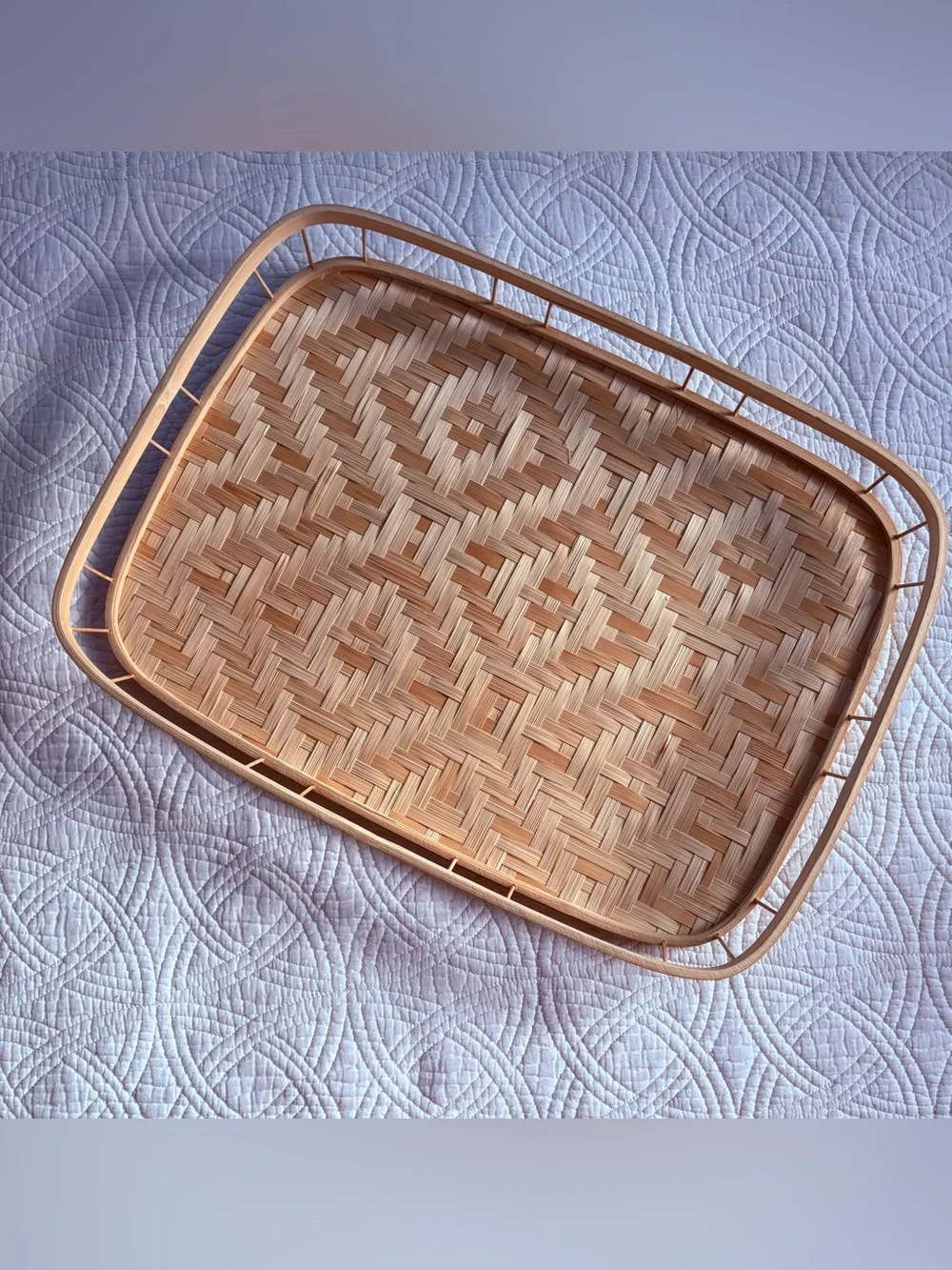 Woven StrawServing Tray